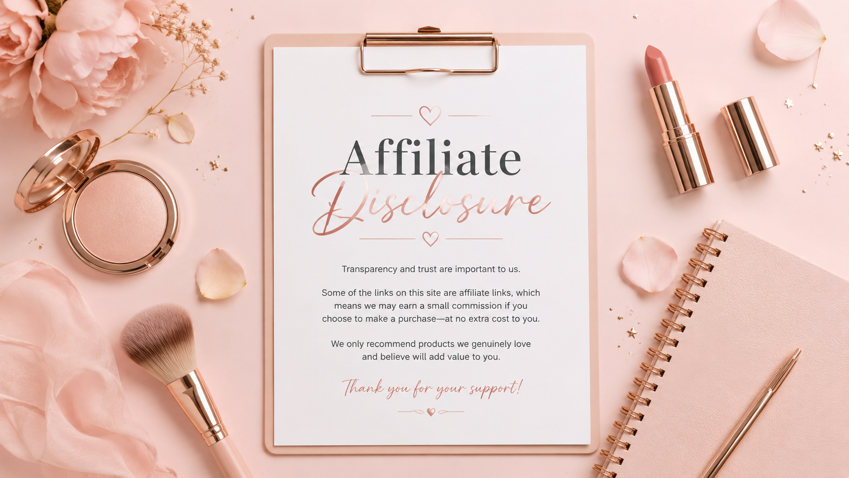 Affiliate disclosure for Makeup By Chele