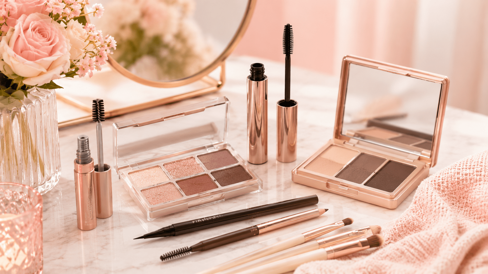 Eye Makeup Help guide library with eyeshadow palettes eyeliner mascara brow products and eye brushes