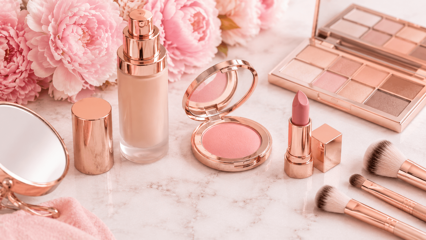 Makeup mistakes that make you look older article with foundation blush lipstick and eyeshadow