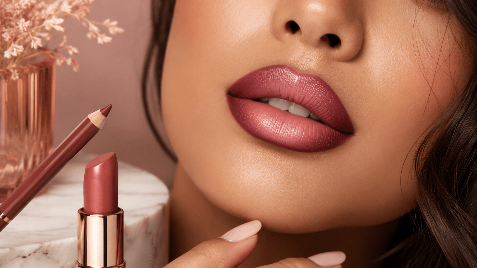 How to do ombre lips with darker lip liner and a lighter blended center