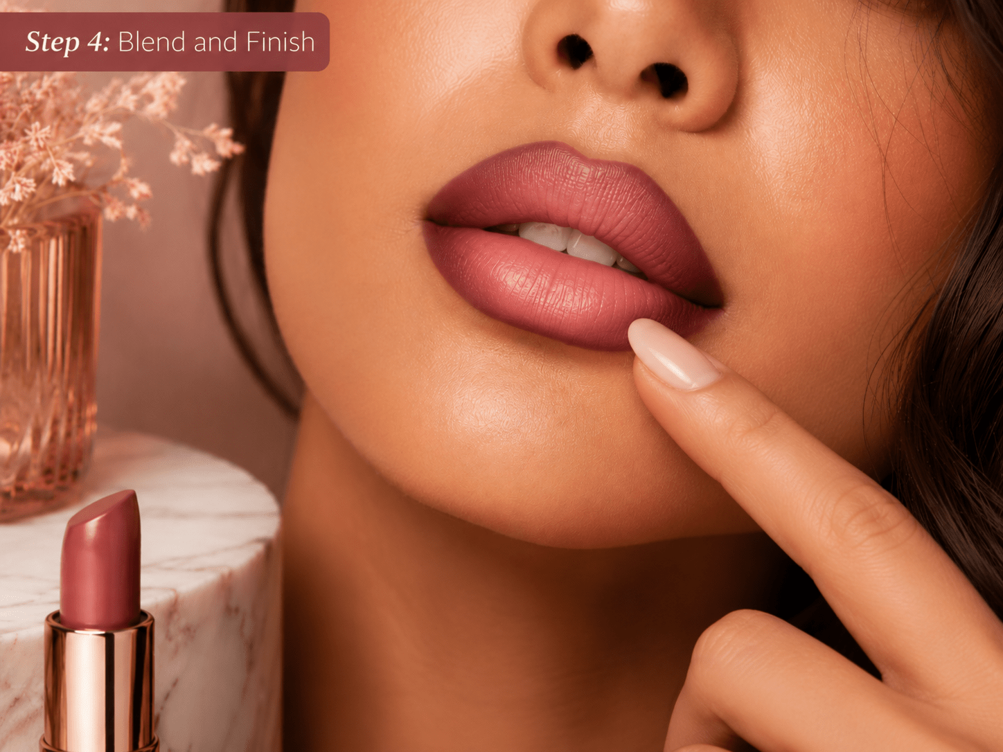 How to do ombre lips step 4 blend and finish the final lip look